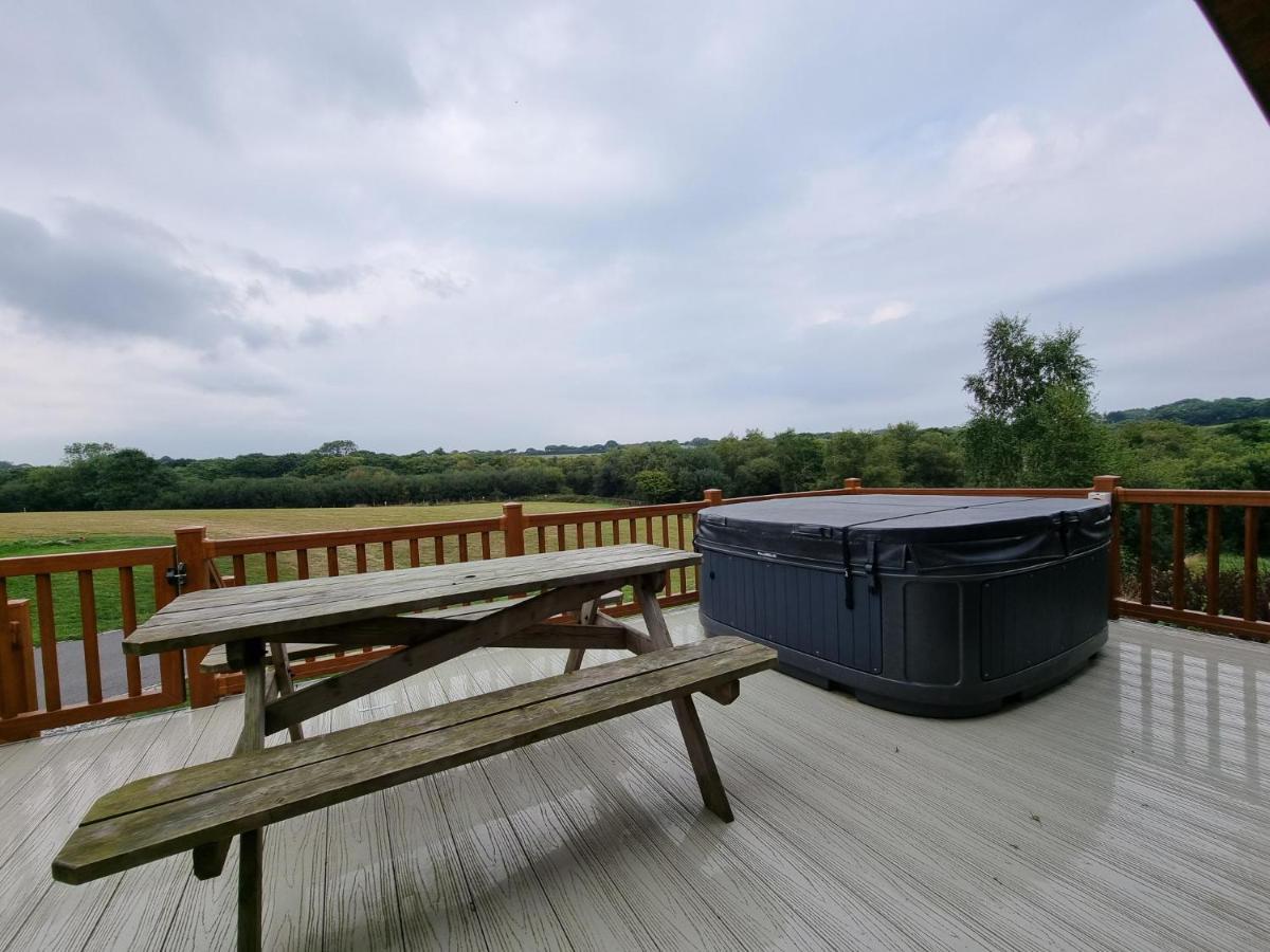 Beautiful Willow Lodge 67-4-6 Persons-Private Hot Tub-Pet Friendly-Tranquil Holiday Away From It All Yet Not Far To St Austell-The Holiday Home Has Two Bedrooms, Living & Dining Area, Equipped Kitchen -Decking-Al Fresco Dining-Fishing Lakes-Pet Frien Grampound Exterior photo
